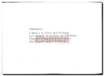 Venizia — I Mori e la Torre dell'Orologio — numero di serie non visibile — Verso