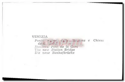 Venezia — Ponte nuovo della Stazione e Chiesa degli Scalzi — editore sconosciuto — Verso