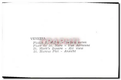 Piazza San Marco — Widok z lotu ptaka — Veneziea Graphiti — Rewers