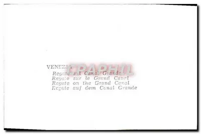 Veneto — Regata sul Canale Grande — editore non visibile — Verso