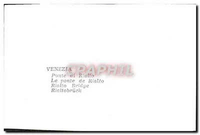 Wenecja — Most Rialto — wydawca nieznany — Rewers