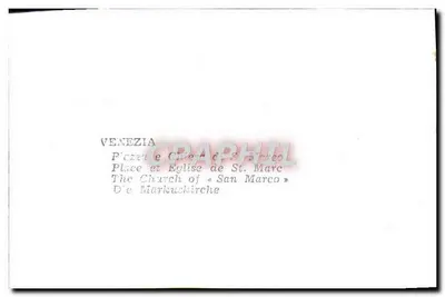 Venetië — Piazza en Kerk van San Marco — Graphphil — Achterkant
