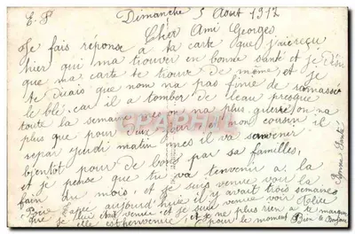 Violettes — vue de village avec église — Mug, n° 825 — Verso