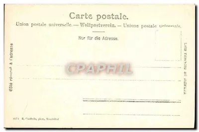 Fregatka w locie — Wydawca E. Chiffelle, Neuchâtel — nr 407e — Rewers