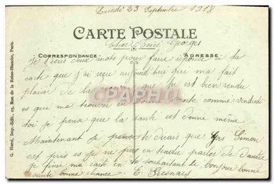 Souvenir — ptaki i kwiaty — G. Harél, Paryż, nr 23 Rue de la Reine-Blanche — Rewers