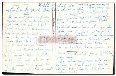 Soldat en uniforme — scène sentimentale avec amoureuse — REX 731 — Verso