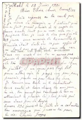Żołnierz i kobieta w ramce — scena miłosna — Furia 1883/5 — Rewers