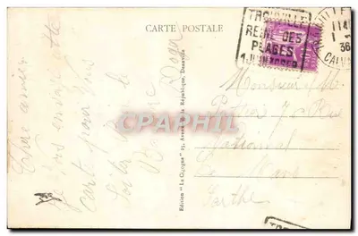 Cartolina d'epoca Trouville La Reine des Plages La stazione — Verso