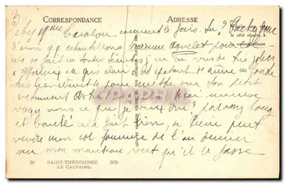 Croix de Saint-Thégonnec — monumento religioso — editor: Lévy & Cie, Saint-Thégonnec — Verso