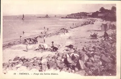 Tréboul — Praia dos Sables-Blancs — G. Artaud, editor, Nantes