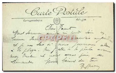 Trouville-Deauville — As Pontas no Momento da Maré — LL. — Verso