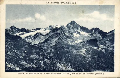 A dent Parrachée (3712 m.), vista do col de la Masse (2900 m.) — Termignon — La Savoie Touristique, n° 5409