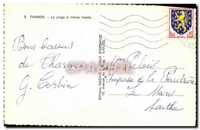 Tharon — A praia com maré alta — Edições Nozaïs-Bouchaud, Nantes — Verso