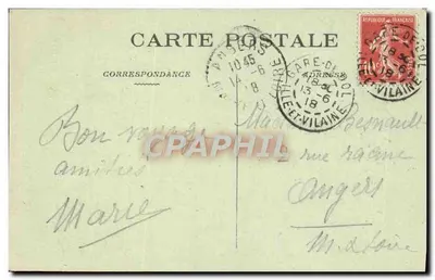 DOL-de-BRETAGNE — Menhir du Champ-Dolent — Cote d'Emeraude — Rewers