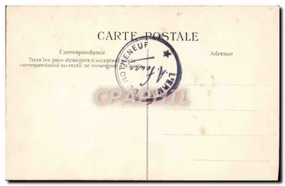 Costa d'Emeraude — Rotheneuf — El ermitaño entre sus obras — Editor E. D. n° 1064 — Reverso
