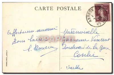 Lago de Annecy — Montanha de Entreverne e o Carvão — Sítios pitorescos da Saboia — editor DUINGT, n° 303 — Verso