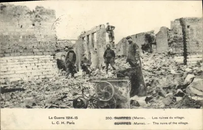 Suippes (Marne) — As ruínas do vilarejo — L. C. H. Paris, n° 350