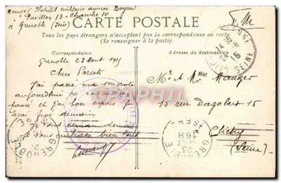 Grenoble — Pont sur le Drac — éditeur C. P. B. n° 103 — Rewers