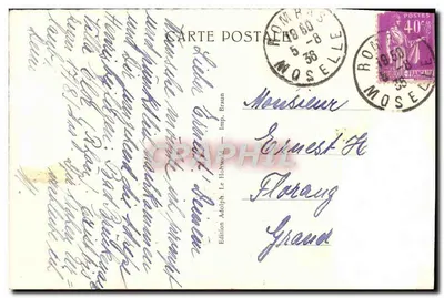 O Hohwald — Os Schlitteurs — Edição Adolph Le Hohwald — Verso