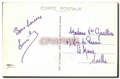 Le Croisic — Parque do Mont-Esprit e fundo do porto — SNC 1943 — Verso