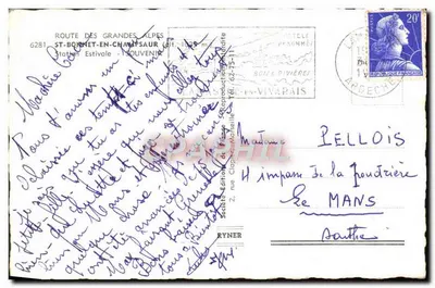 Saint-Bonnet-en-Champsaur — Souvenir — Éditions de France — Verso