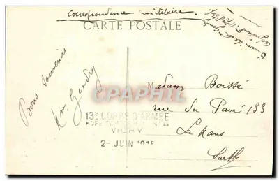 Vichy — Source de l'Hôpital — éditeur MoC, n° 3601 — Verso