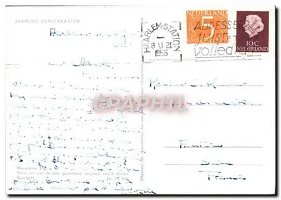 Bukiet margotek i róży szkarłatnych — wydawca Remóvos Kunstkaarten, n° 702 — rysunek E. Mosho — Rewers