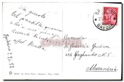 Spotorno - Panorama — wydawca Ed. Beiso Pietro, seria 529-54 — Rewers