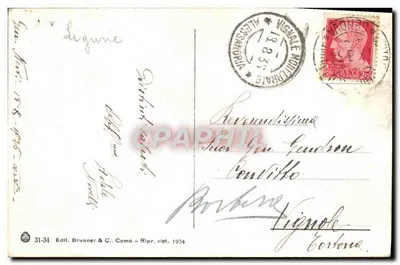 Nervi - Parque Municipal — editor Brunner & C., Como — Reverso