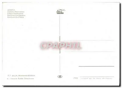 Bilhete postal moderno Siena Piazza Mateotti — Verso