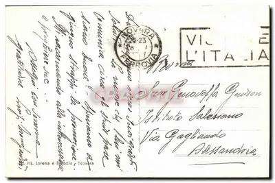 NOVARA - Palazzo delle R.R. Poste e Telegrafi — wydawca nieznany, numer serii nieodczytalny — Rewers