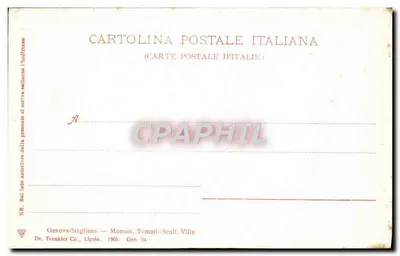 Monument do Cristoforo Tomati — La Ficlia Fidandante — Dr. Trenkler Co., Lipsia — Rewers
