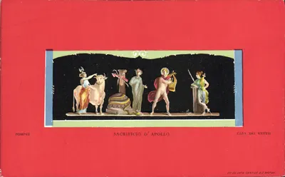 Pompeia — Sacrificio de Apolo — Lit. de Luca Gentile & C. Napoli