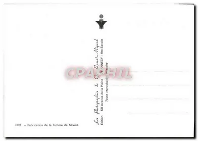 Fabricação da Tomme de Savoie — Editor: As Fotografias de G. Rossat-Mignod, Annecy — Verso