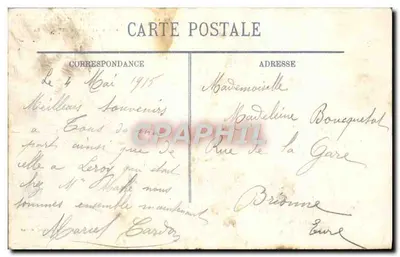 Arras — Ângulo da Place de la Madeleine e da Rue de la Gouvernance — LL — Verso