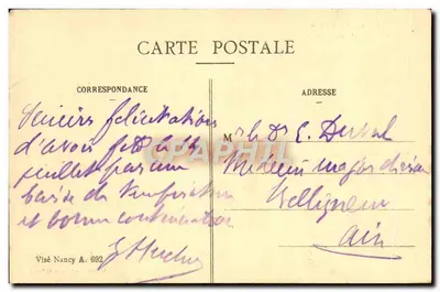 Gerbéviller w Ruinach — Wojna 1914-1915 — Imprimeries Réunies de Nancy — Rewers