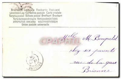 Lac de Brionne — widok jeziora z jachtami — wydawca nieznany — Rewers