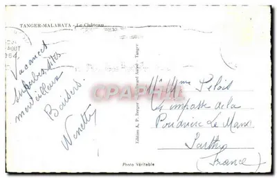 Tanger-Malabata — O Castelo — Edição A. P. Berger — Verso