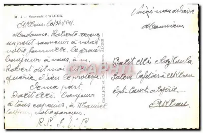 Algieria — Souvenir d'Alger — Gallice et Cie, Algier — Rewers