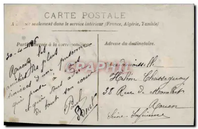 Flowers and calligraphy — decorative postcard — publisher not visible — Back