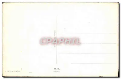 Kwiaty i ptaki — ilustrowana kartka pocztowa — M.D. Paris, seria n° 2470 — Rewers