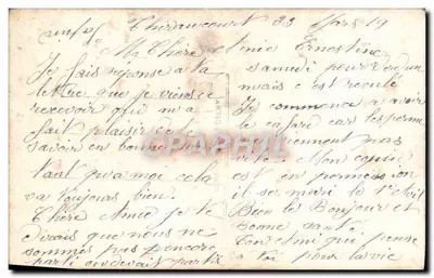 Aimer rend toujours heureux — La Favorite, n° 2609 — Visé Paris — Verso