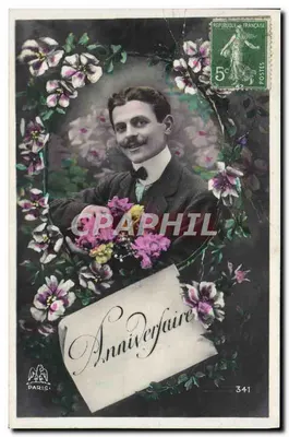 Portrait d'homme — Anniversaire — éditeur PARIS, n° 341