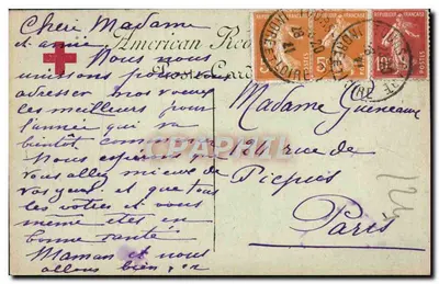 Tropas Americanas em Parada — PARIS — 4 de Julho de 1918 — Verso