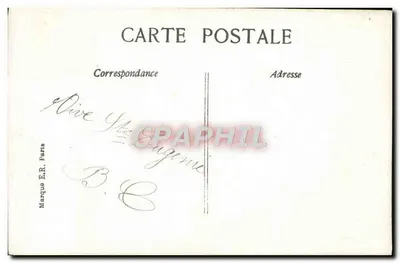 Festa Alegre — decoração floral e paisagem — Marca E.R. Paris n°7652 — Verso