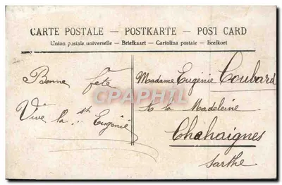 Mulher cercada de flores — Feliz Festa — editor Fernand, n° 483 — Verso