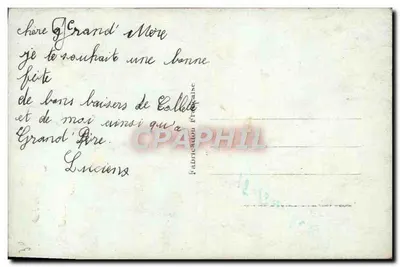 Bukiet fioletów — Szczęśliwego Dnia — REX 1280 — Rewers