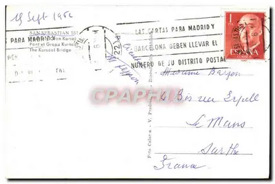San Sebastián — Ponte e Grava Kursaal — Foto Calara - V. Prudencio — Verso