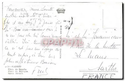 Plac Espanyoli — Madryt — wydawca ETIMER, nr 51 — Rewers