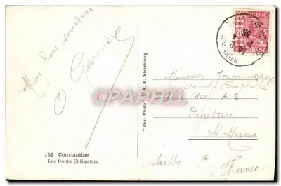 I Ponti El-Kantara — Costantina — editore A.P. n°152 — Verso